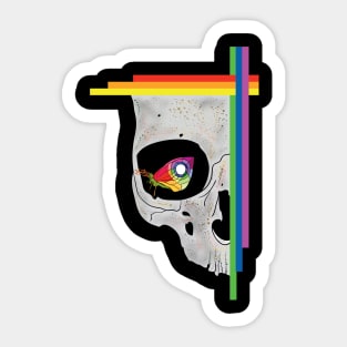 Butterfly in skull eye Sticker